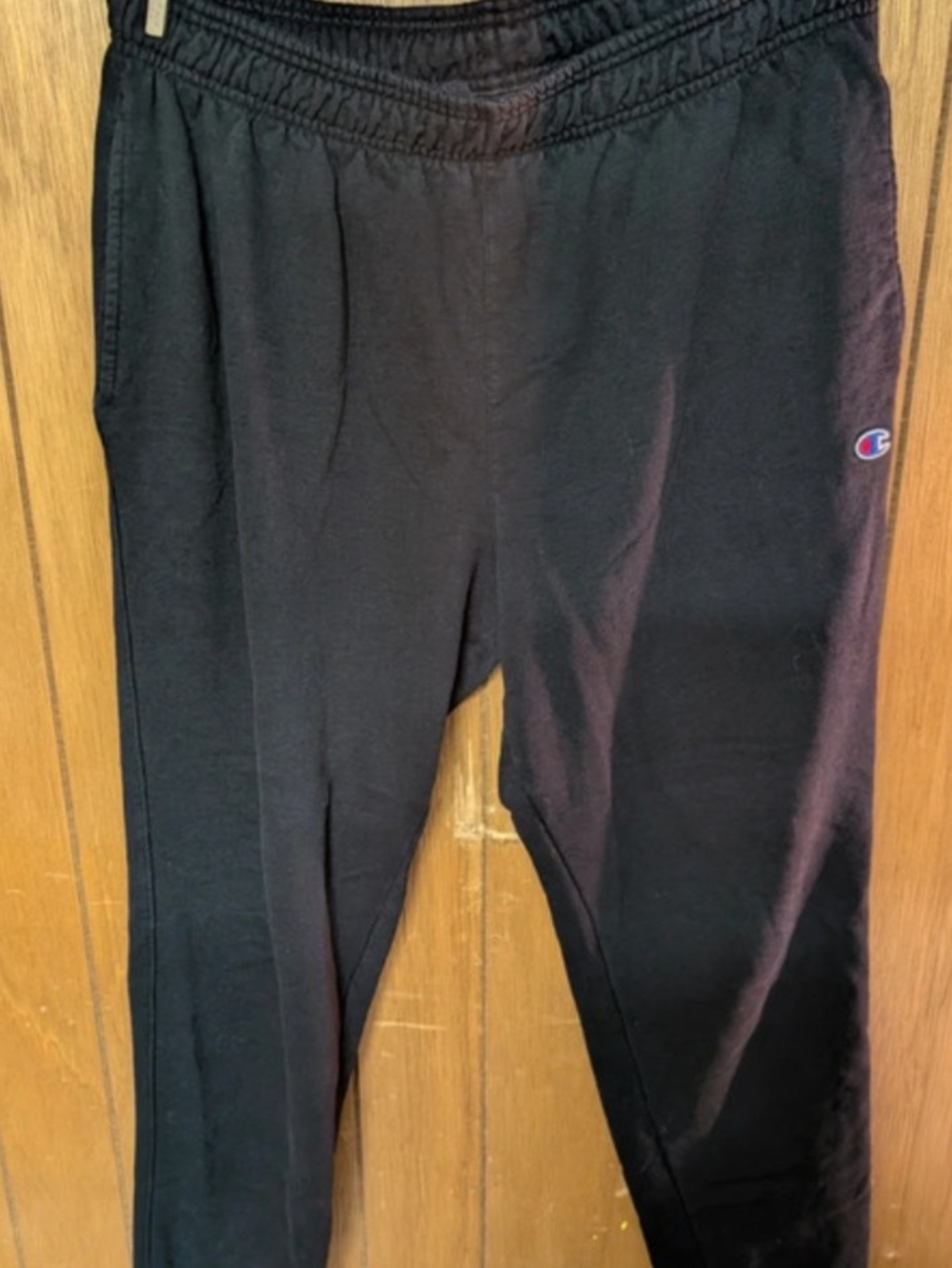 Champion Black Men's Sweatpants with Elastic Waistband